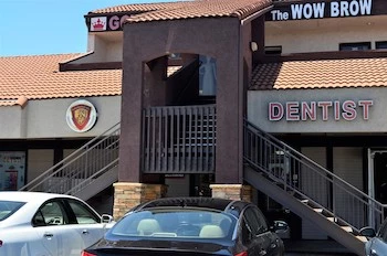 view from the parking lot of Pankaj Narkhede DDS in Lake Forest, CA