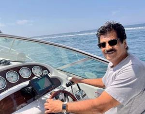 Dr. Pankaj Narkhede on his boat